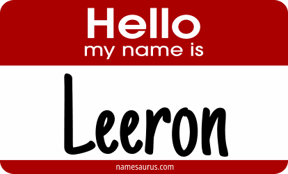 Hello my name is Leeron png download
