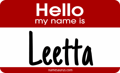 Hello my name is Leetta png download