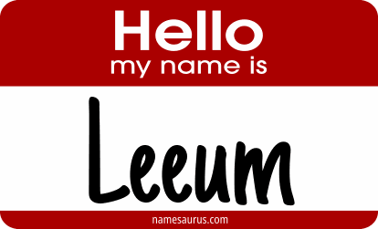 Hello my name is Leeum png download