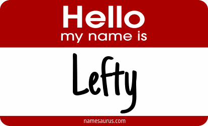 Hello my name is Lefty png download