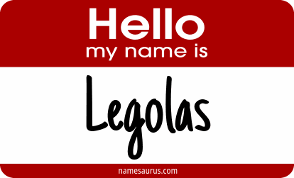 Hello my name is Legolas png download