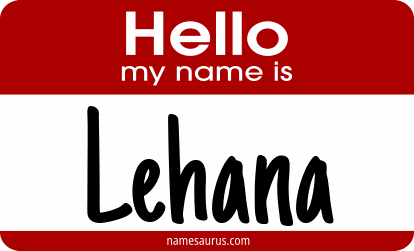 Hello my name is Lehana png download