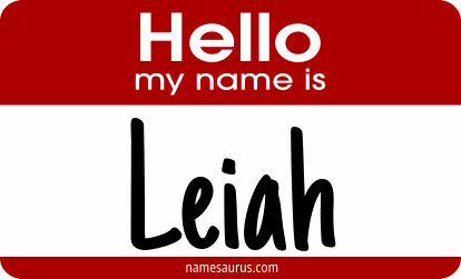 Hello my name is Leiah png download