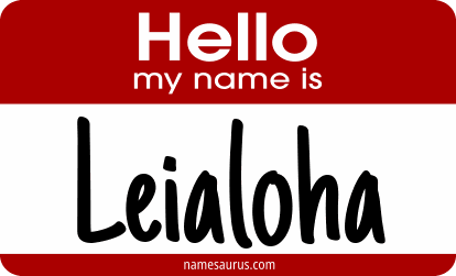 Hello my name is Leialoha png download