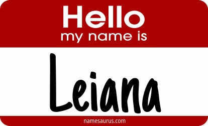Hello my name is Leiana png download
