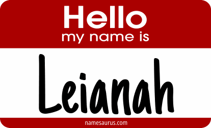 Hello my name is Leianah png download