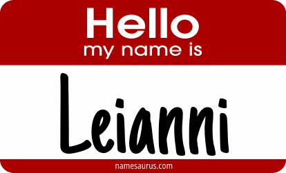Hello my name is Leianni png download