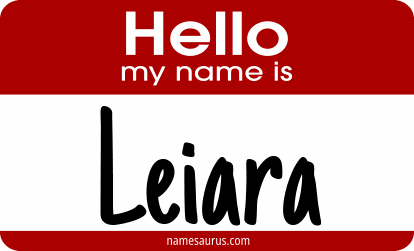 Hello my name is Leiara png download