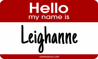 Hello my name is Leighanne png download