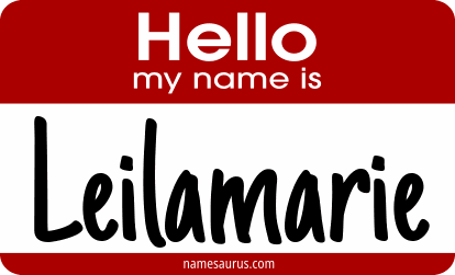 Hello my name is Leilamarie png download