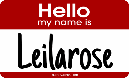 Hello my name is Leilarose png download