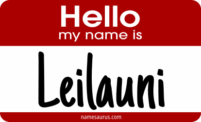 Hello my name is Leilauni png download