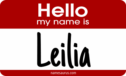 Hello my name is Leilia png download