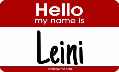 Hello my name is Leini png download