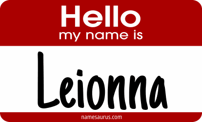 Hello my name is Leionna png download