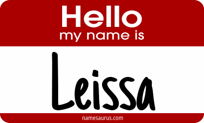 Hello my name is Leissa png download
