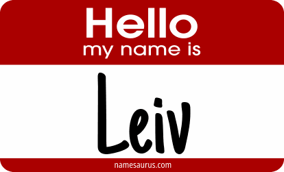 Hello my name is Leiv png download