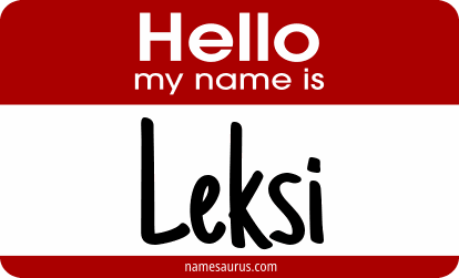 Hello my name is Leksi png download