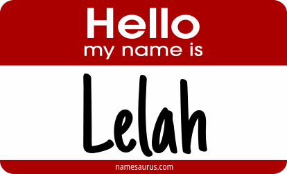 Hello my name is Lelah png download