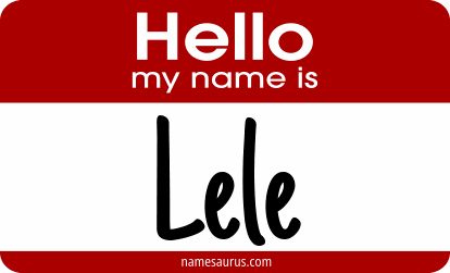 Hello my name is Lele png download