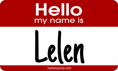 Hello my name is Lelen png download