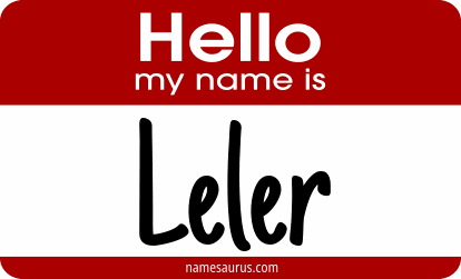 Hello my name is Leler png download