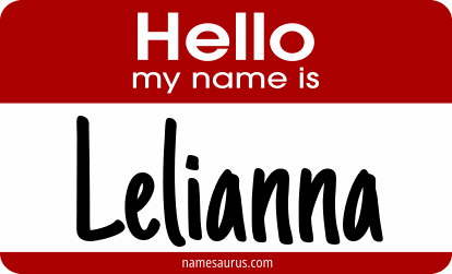 Hello my name is Lelianna png download