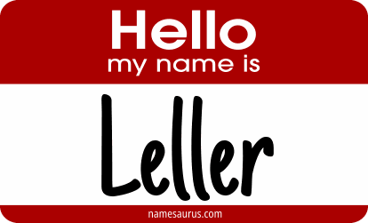 Hello my name is Leller png download