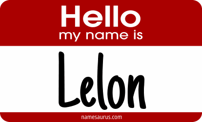 Hello my name is Lelon png download