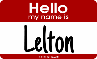Hello my name is Lelton png download