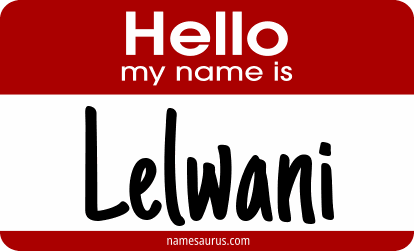 Hello my name is Lelwani png download