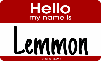 Hello my name is Lemmon png download