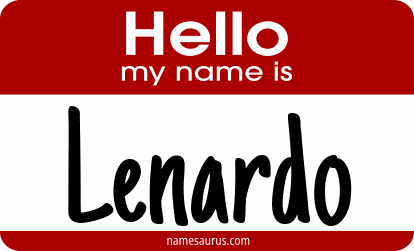 Hello my name is Lenardo png download