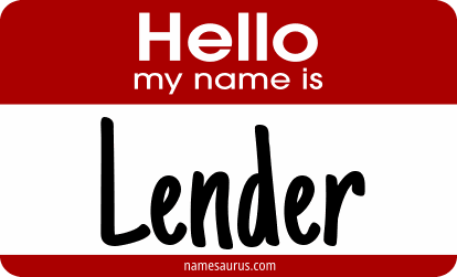 Hello my name is Lender png download