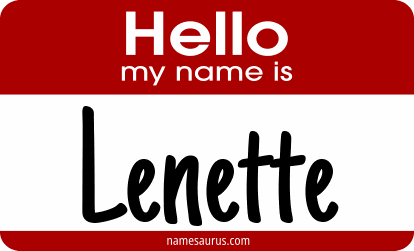Hello my name is Lenette png download