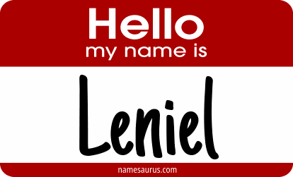 Hello my name is Leniel png download