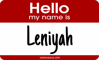 Hello my name is Leniyah png download