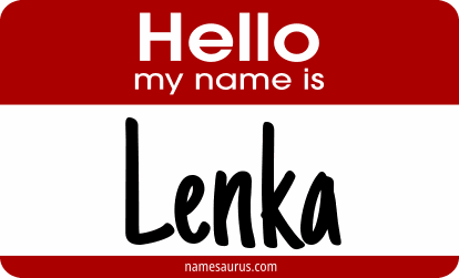 Hello my name is Lenka png download