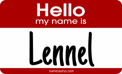 Hello my name is Lennel png download