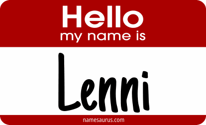 Hello my name is Lenni png download