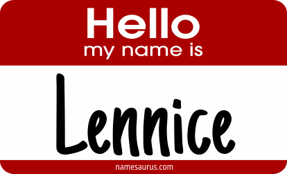 Hello my name is Lennice png download