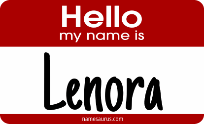 Hello my name is Lenora png download