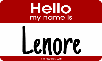 Hello my name is Lenore png download