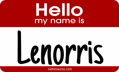 Hello my name is Lenorris png download