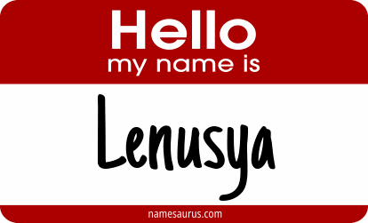 Hello my name is Lenusya png download