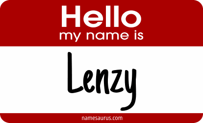 Hello my name is Lenzy png download