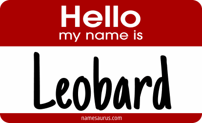 Hello my name is Leobard png download