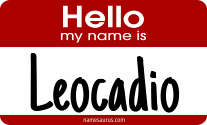 Hello my name is Leocadio png download