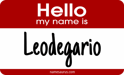 Hello my name is Leodegario png download