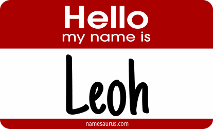 Hello my name is Leoh png download